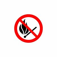 фото наклейка знак пожарной безопасности «запрещается пользоваться открытым огнем и курить» d - 180 мм rexant