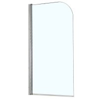 фото шторка для ванны azario merrit 800х1400, прозрачное стекло 5 мм, цвет профиля серебро (az-nf6211 800)