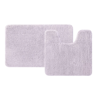 фото набор ковриков для ванной комнаты, 50х80 + 50х50, микрофибра, розовый, iddis (bset04mi13)