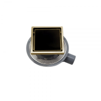 фото точечный трап pestan confluo standard 15х15 black glass gold (13000152)